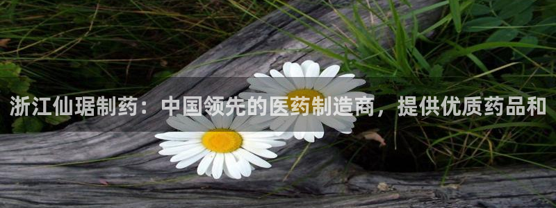 9游会老哥：浙江仙琚制药：中国领先的医药制造商，提供优质药品和