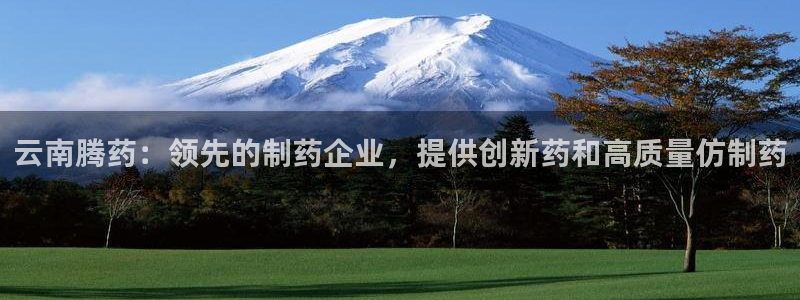 老哥吧九游会：云南腾药：领先的制药企业，提供创新药和高质量仿制药
