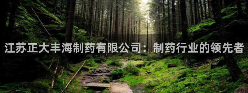 九游老哥俱乐部官网登录：江苏正大丰海制药有限公司：制药行业的领先者