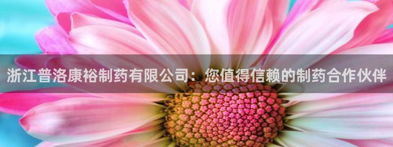 九游会老哥必备的交流社区九：浙江普洛康裕制药有限公司：您值得信赖的制药合作伙伴