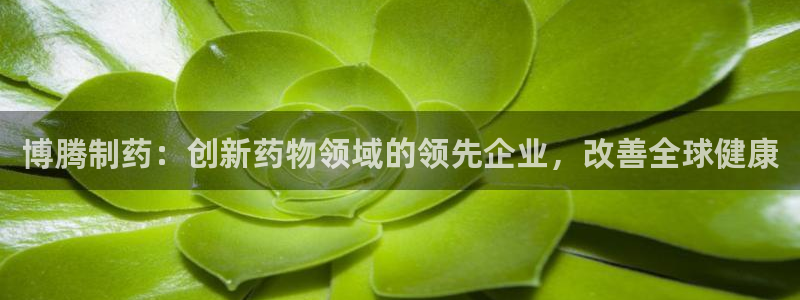 九游会老哥：博腾制药：创新药物领域的领先企业，改善全球健康