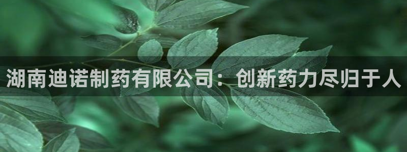 老哥吧九游会：湖南迪诺制药有限公司：创新药力尽归于人