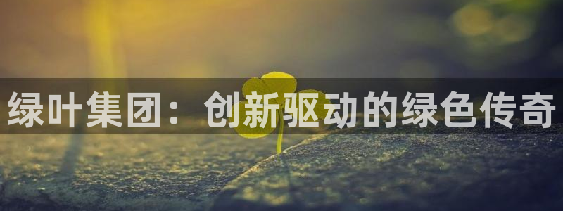 九游会老哥俱乐部交流社区：绿叶集团：创新驱动的绿色传奇