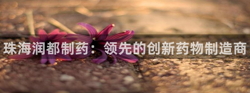 9游会老哥俱乐部：珠海润都制药：领先的创新药物制造商