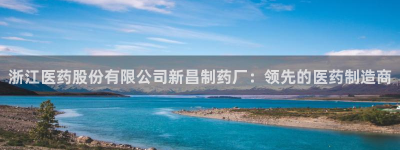 九游老哥俱乐部官网登录不了：浙江医药股份有限公司新昌制药厂：领先的医药制造商