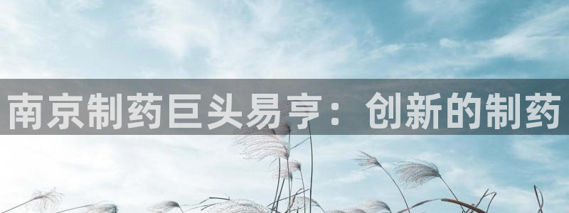 9游会老哥：南京制药巨头易亨：创新的制药