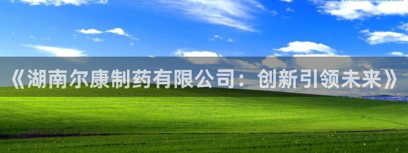 usdt九游会老哥俱乐部：《湖南尔康制药有限公司：创新引领未