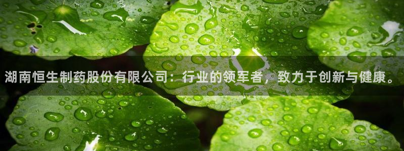 九游老哥俱乐部官网登录入口：湖南恒生制药股份有限公司：行业的领军者，致力于创新与健康。